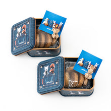 Load image into Gallery viewer, Teddy Tin With Miniature Bear or Rabbit