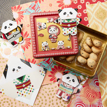 Load image into Gallery viewer, Kimono Panda Tin with Kimono Charm and Kimono Origami
