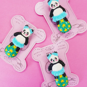 Limited Quantity Panda Embroidery Brooch