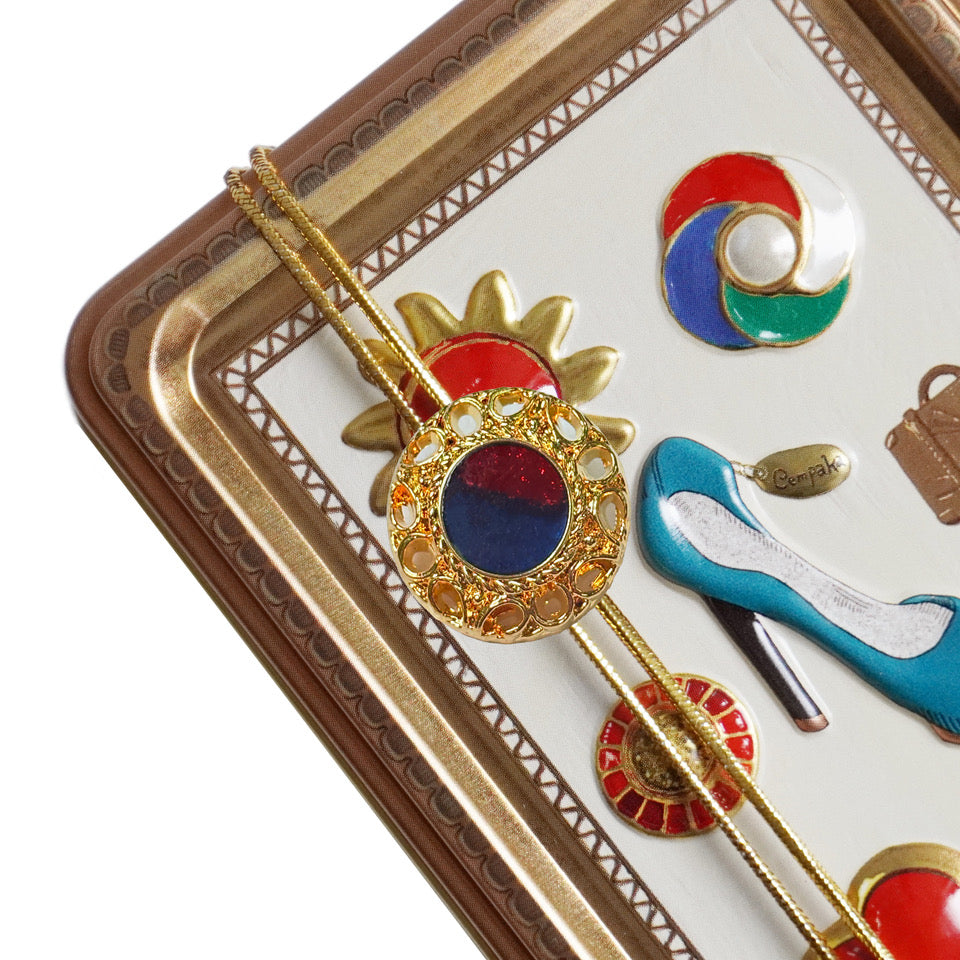 Mini Jewel Button Tin With Button