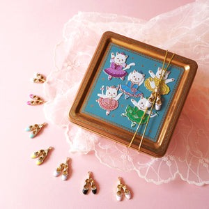 Kitty Tin With Ballet Shoes Charm